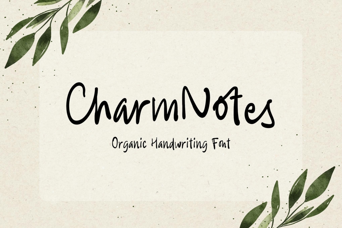 CharmNotes - Organic Handwriting Font