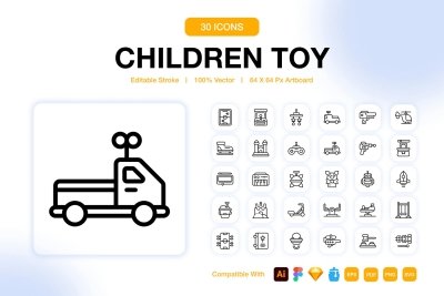 Children Toys Icons Pack