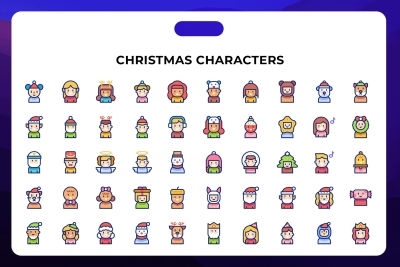 Christmas Characters Icons