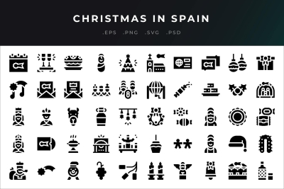 Christmas In Spain Icons