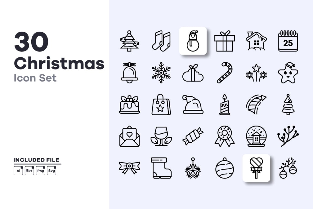Christmas Vector Icons Set