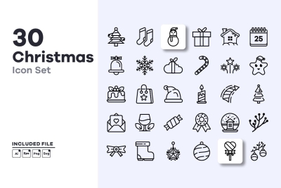 Christmas Vector Icons Set