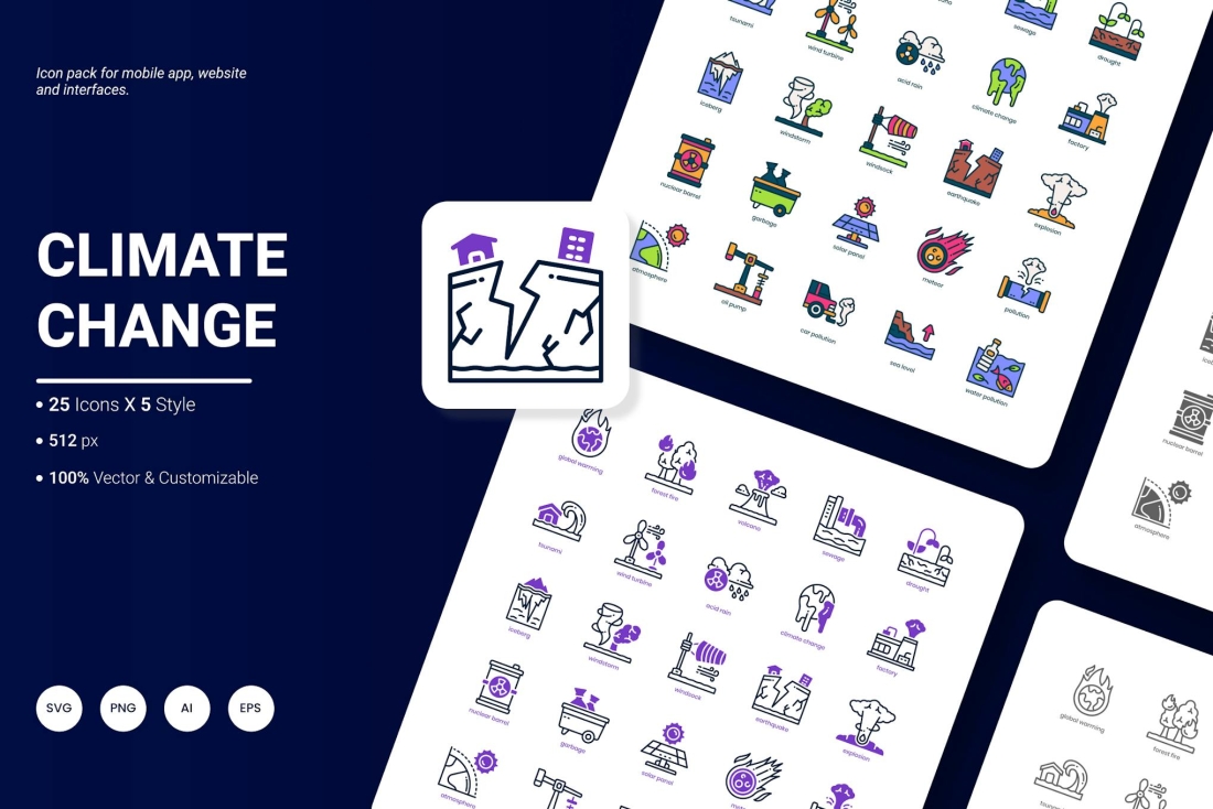Climate Change Icon Pack