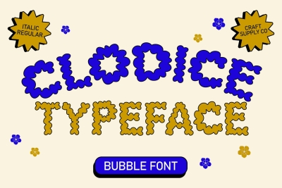 Clodice – Bubble Typeface