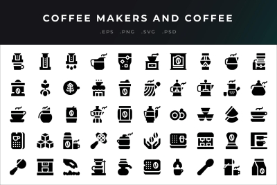 Coffee Makers And Coffee Icons