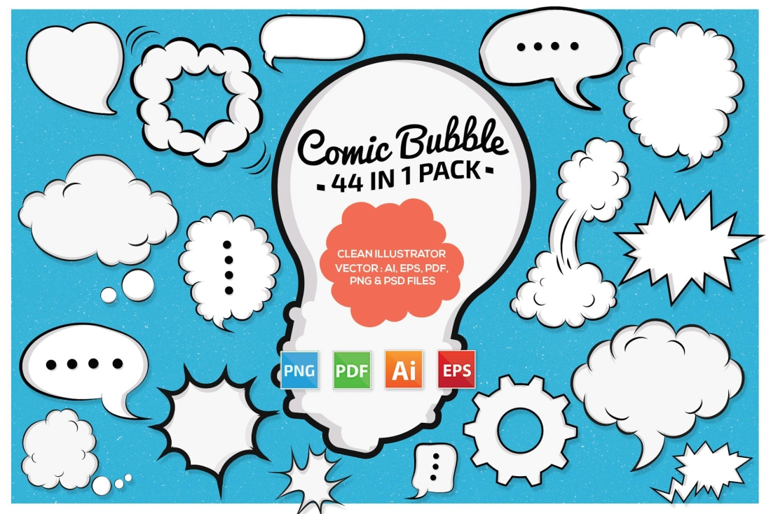Comic Speech Bubbles Set