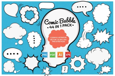 Comic Speech Bubbles Set