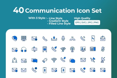 Communication Icon Set