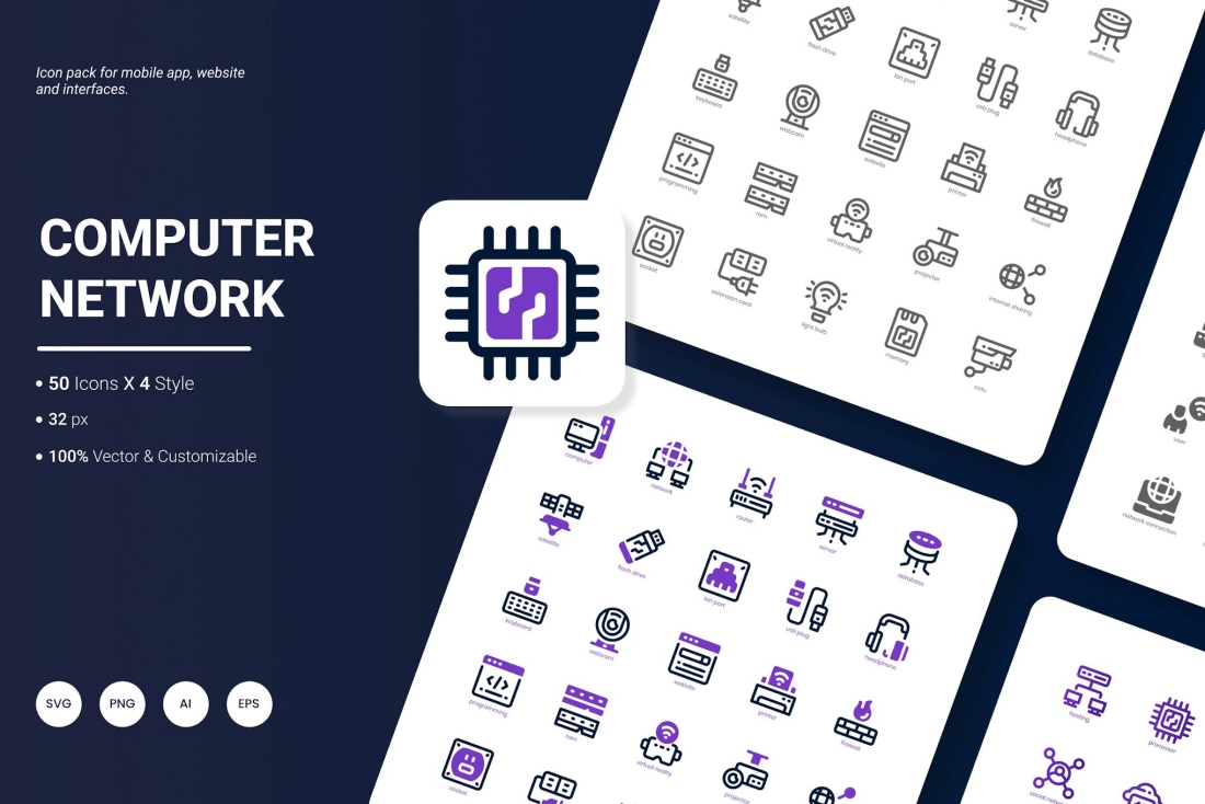Computer Network Icon Pack