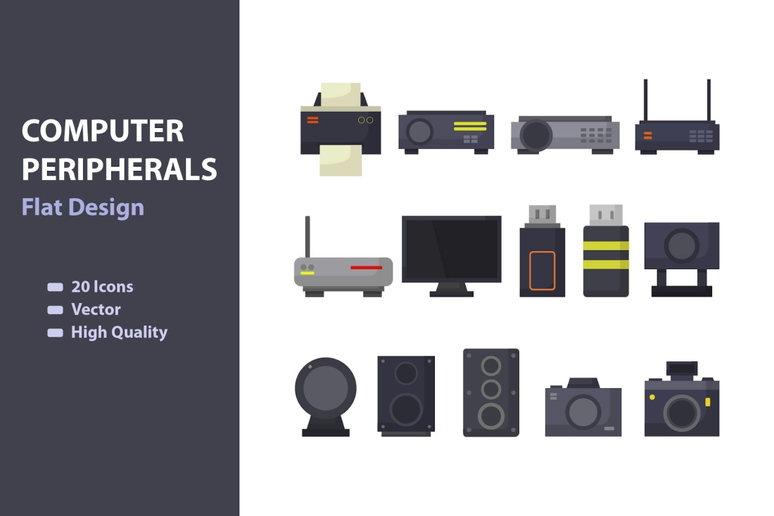 Computer Peripherals Icon Pack