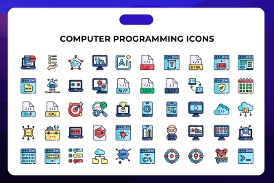 Computer Programming Icons