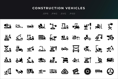 Construction Vehicles Icons