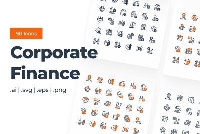 Corporate Finance Icon Set