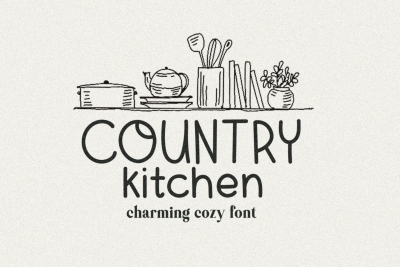 Country Kitchen Farmhouse Font