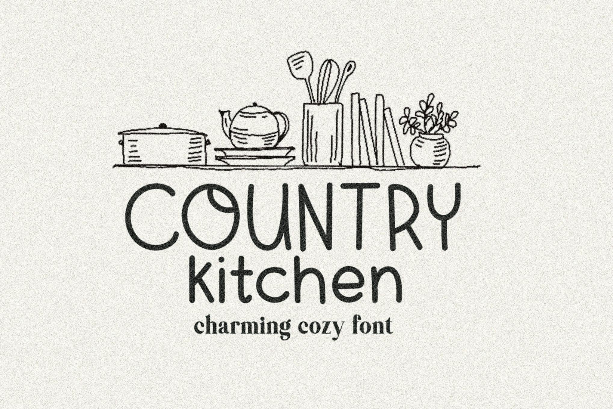 Country Kitchen Farmhouse Font