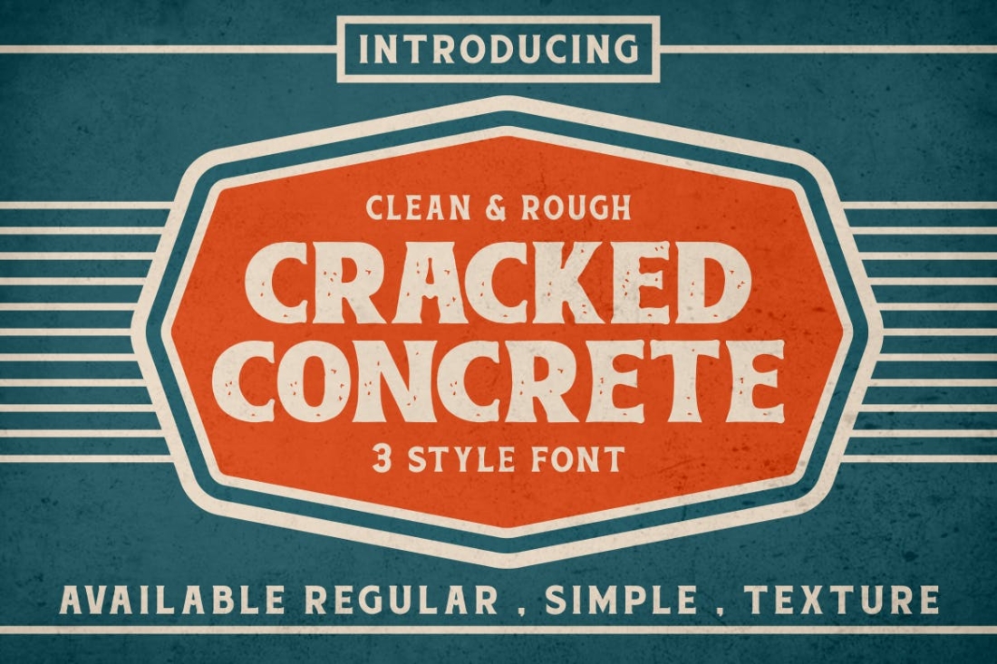 Cracked Concrete - Vintage Serif Font
