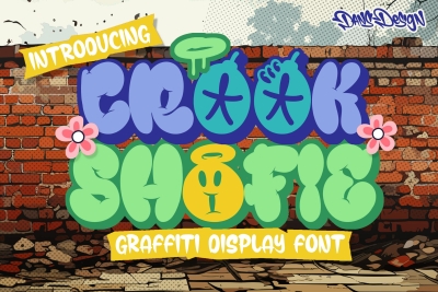 CROOK Shofie Modern Display Graffiti Y2k Font