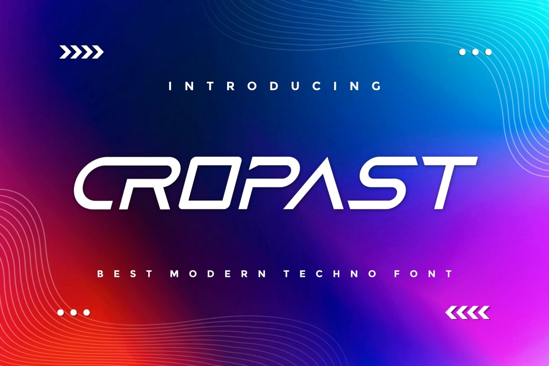 Cropast - Modern Techno Font