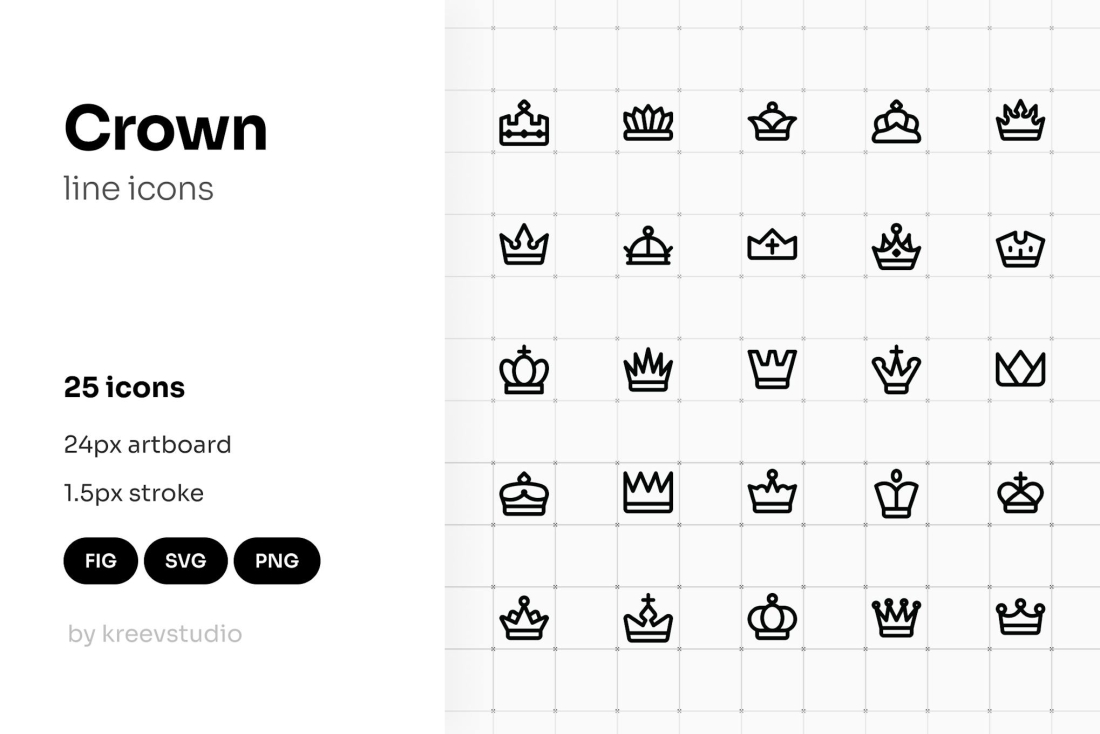 Crown Line UI Icons