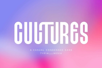 Cultures - Modern Bold Condensed Sans Serif Font