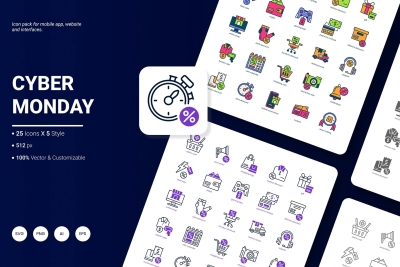 Cyber Monday Icon Pack