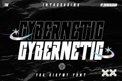 CYBERNETIC futuristic Y2k Cyberpunk Font