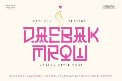 Daebak Mrow - Korean Style Font