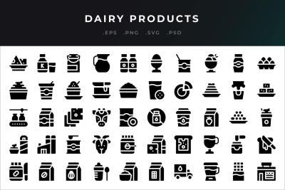 Dairy Products Icons