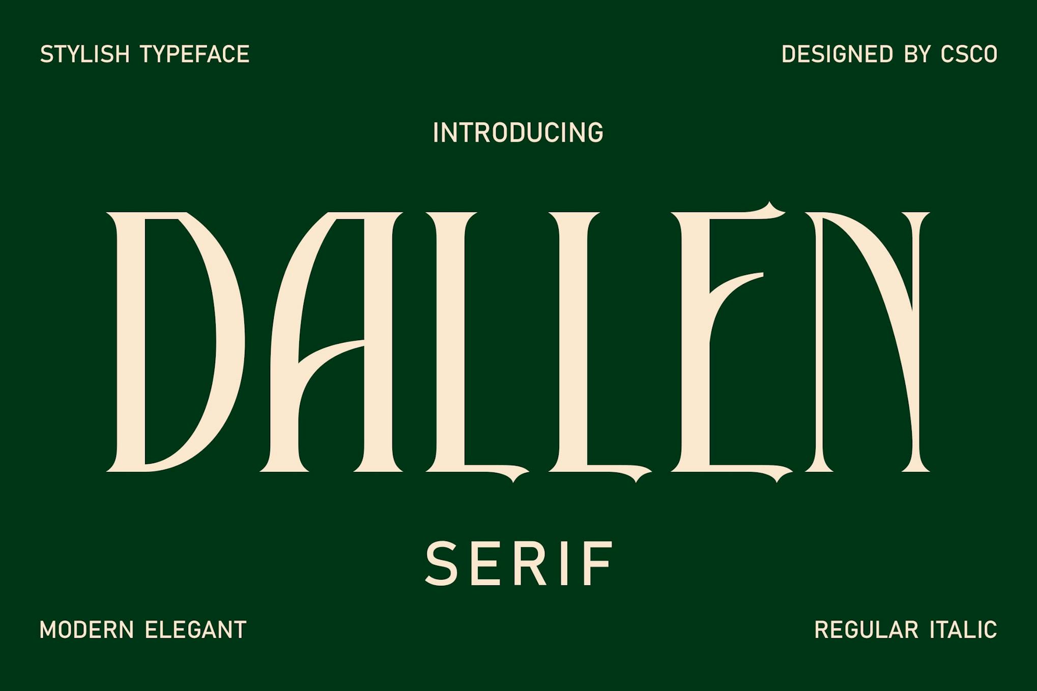 Dallen – Serif Font