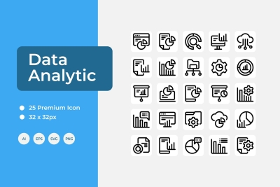 Data Analytic Icon Set