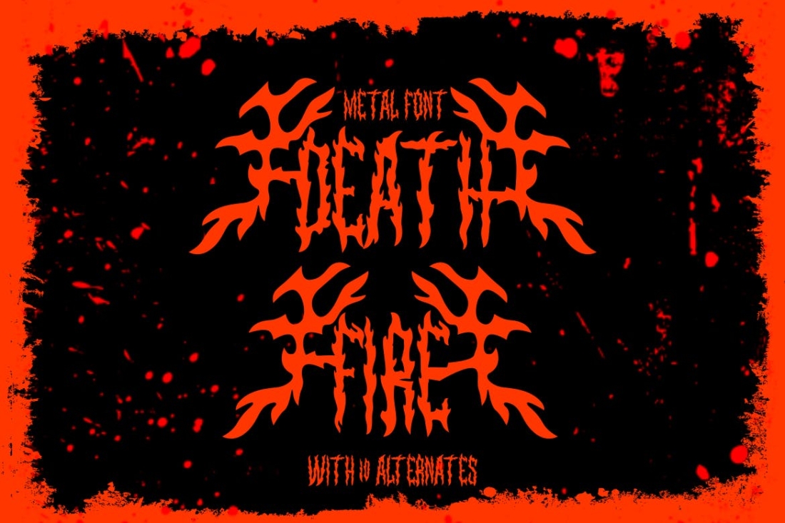 Death Fire - Metal Font