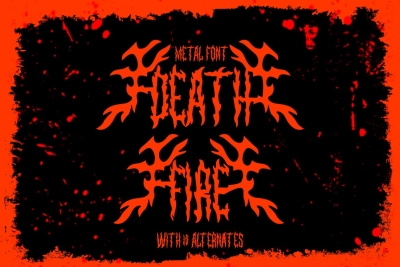 Death Fire - Metal Font