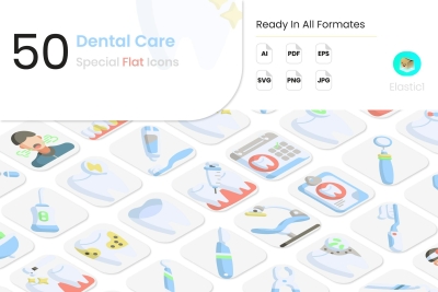 Dental Care Flat Icons
