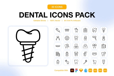 Dental Outline Icons