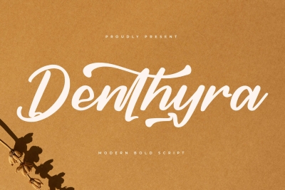 Denthyra Modern Bold Script Font