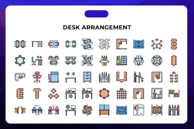 Desk Arrangement Icons