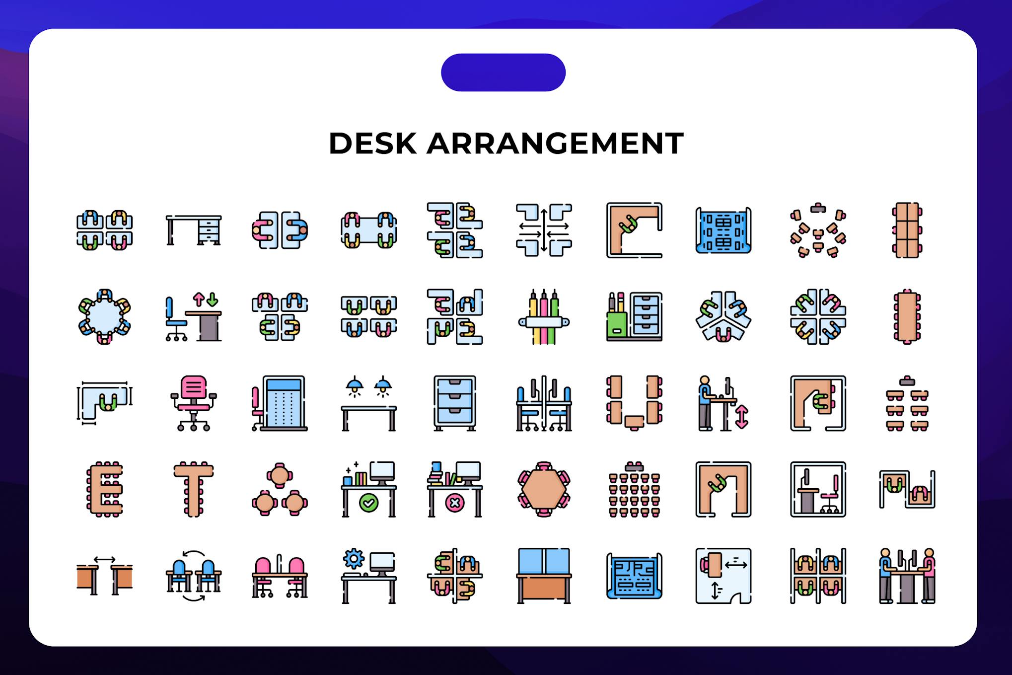 Desk Arrangement Icons