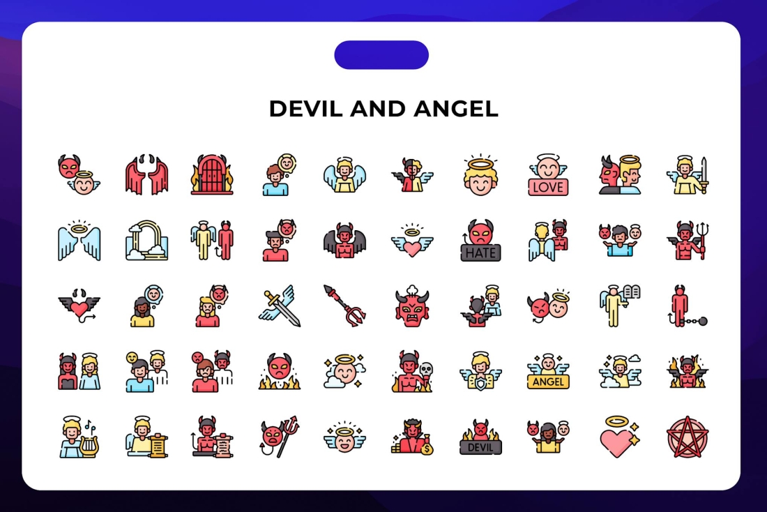 Devil and Angel Icons