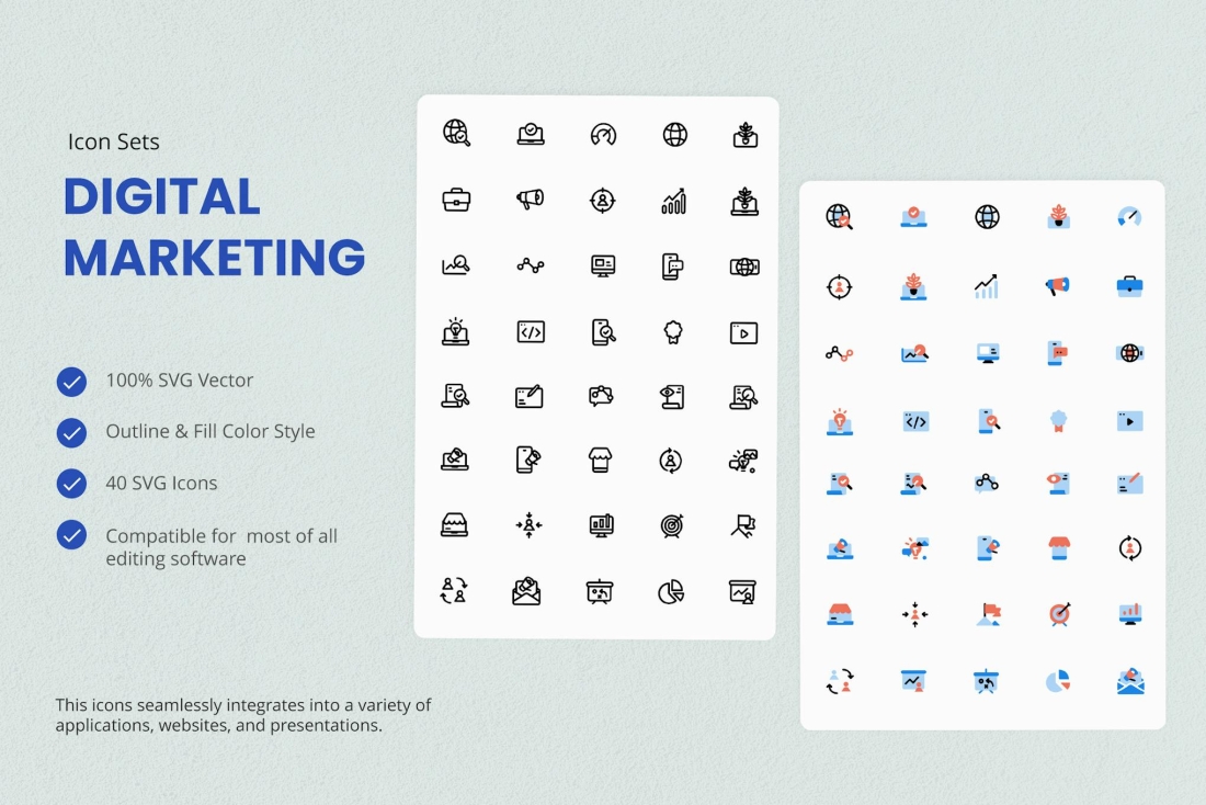 Digital Marketing Icon Sets