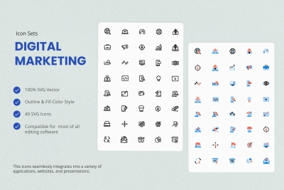 Digital Marketing Icon Sets