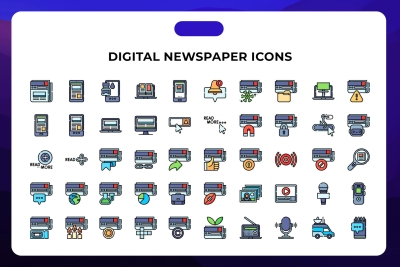 Digital Newspaper Icons