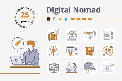 Digital Nomad Icon