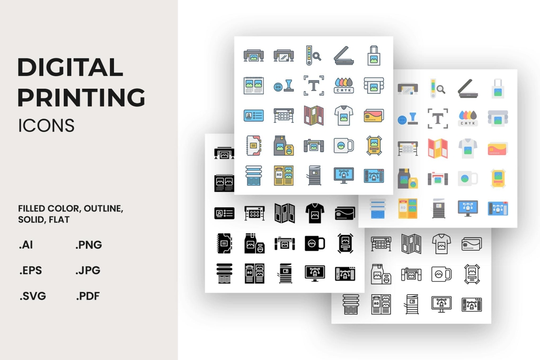 Digital Printing Icons