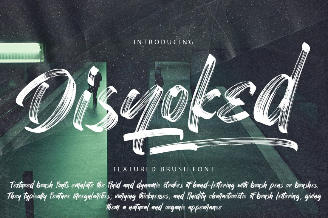 Disyoked - Textured Brush Font