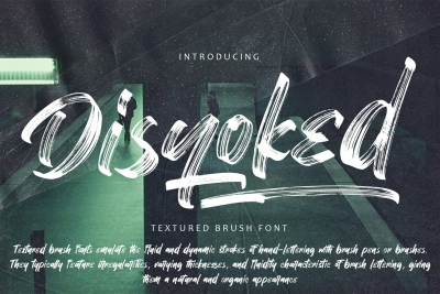 Disyoked - Textured Brush Font