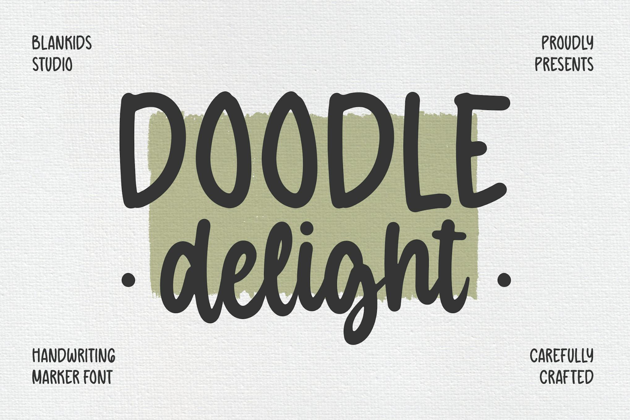 Doodle Delight a Rounded Marker Script Font