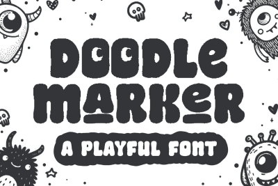 Doodle Marker - a Playful Modern Font