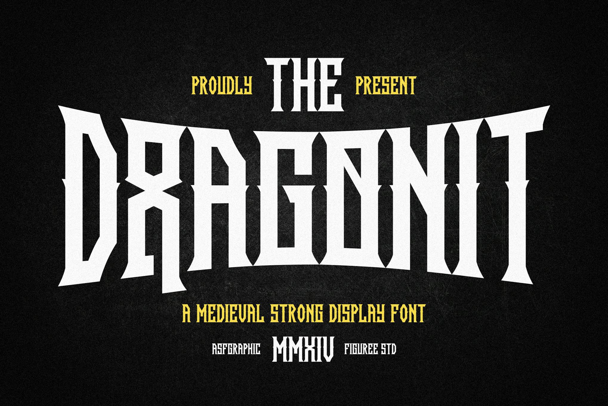 Dragonit – A Medieval Strong Display Font