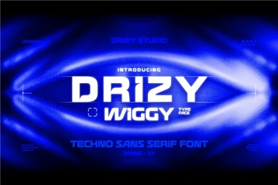 Drizy Wiggy - Techno Sans Serif Font