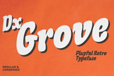 Dx Grove Retro Bold Playful Logotype